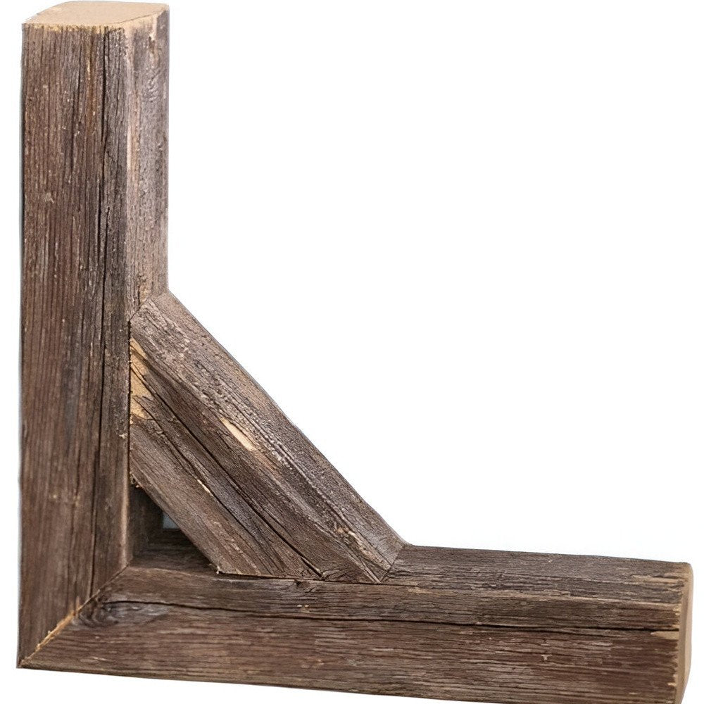 Set Of Two Natural Weathered Gray Corbels on a white background