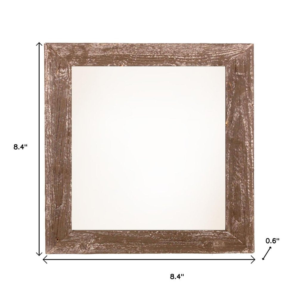6" x 6" Brown Solid Wood Tabletop Picture Frame. Picture frame isolated on a plain white background, in a brown wood finish.