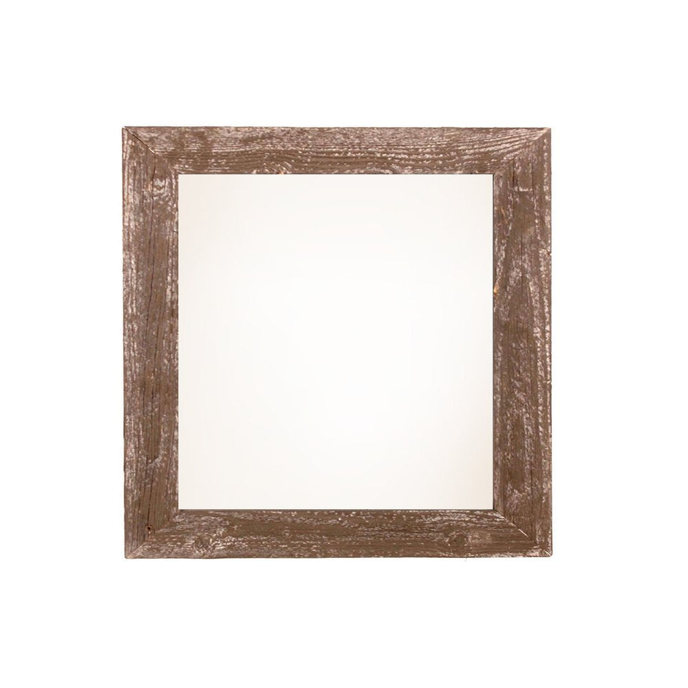 Brown solid wood tabletop picture frame with a distressed finish on a white background.