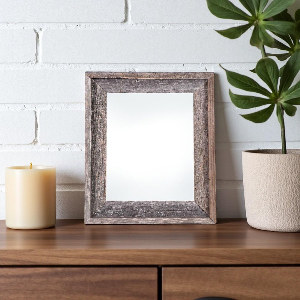 5" x 7" Gray Solid Wood Tabletop Picture Frame - 10.30" H x 8.60" W x 2.30" D.