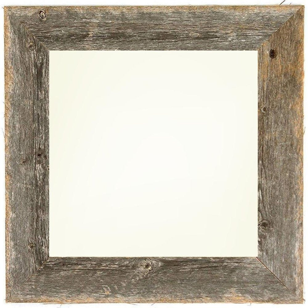 6" x 6" Gray Solid Wood Tabletop Picture Frame - 8.20" H x 8.20" W x 0.80" D. Picture frame isolated on a plain white background, showing a wood surface.
