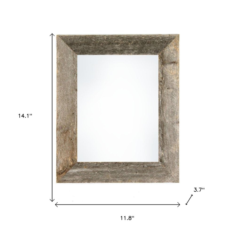 8.5" x 11" Gray Solid Wood Tabletop Picture Frame - 14.10" H x 11.80" W x 3.70" D on a white background