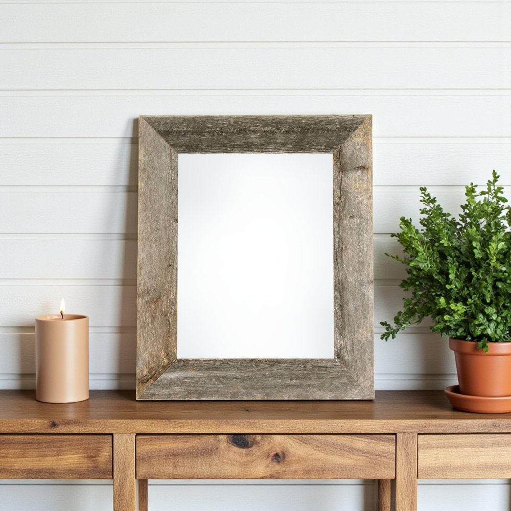 8.5" x 11" Gray Solid Wood Tabletop Picture Frame - 14.10" H x 11.80" W x 3.70" D