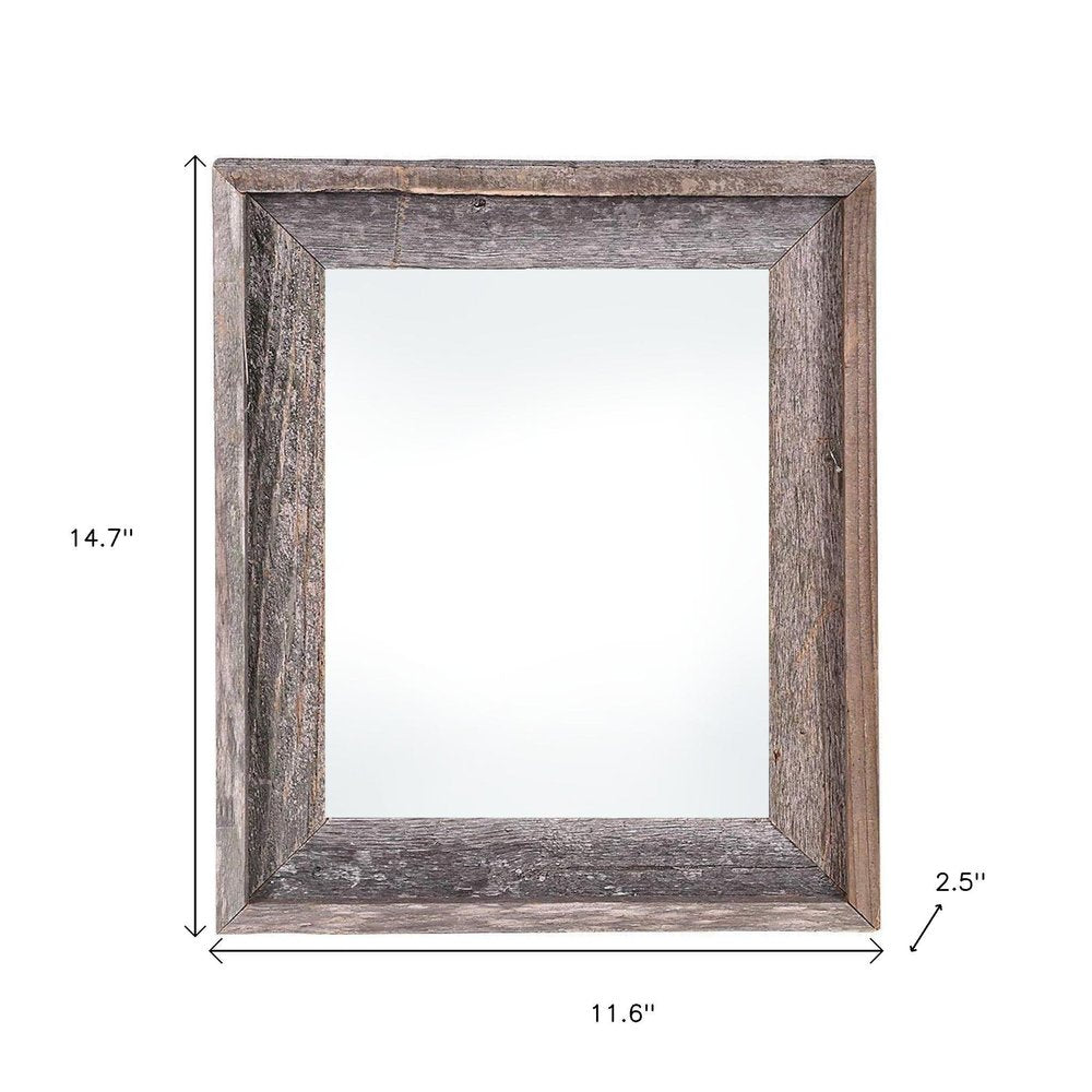 8.5" x 11" Gray Solid Wood Tabletop Picture Frame - 14.70" H x 11.60" W x 2.50" D on a white background