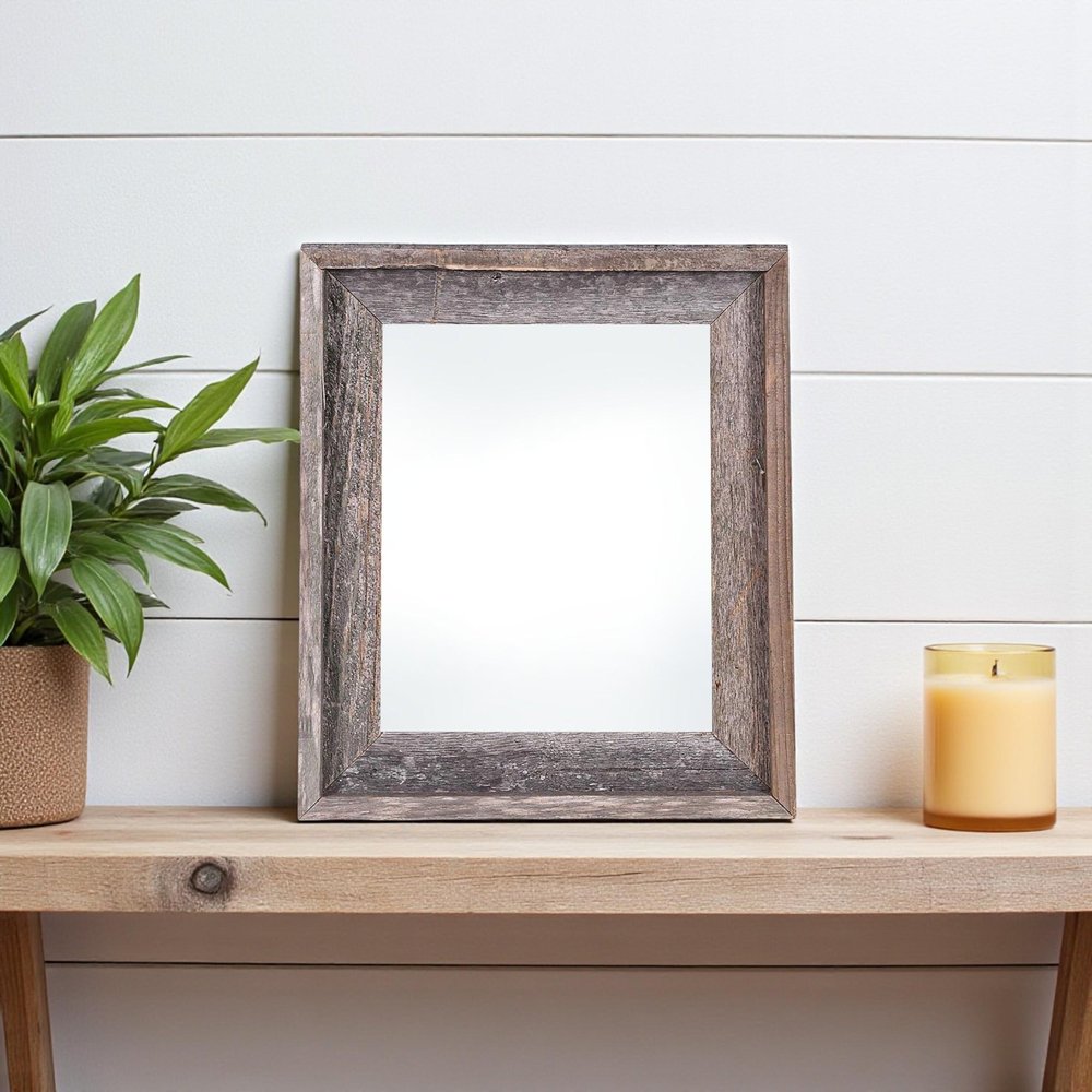 8" x 10" Gray Solid Wood Tabletop Picture Frame - 14.00" H x 11.00" W x 2.00" D