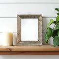 5" x 7" Gray Solid Wood Tabletop Picture Frame