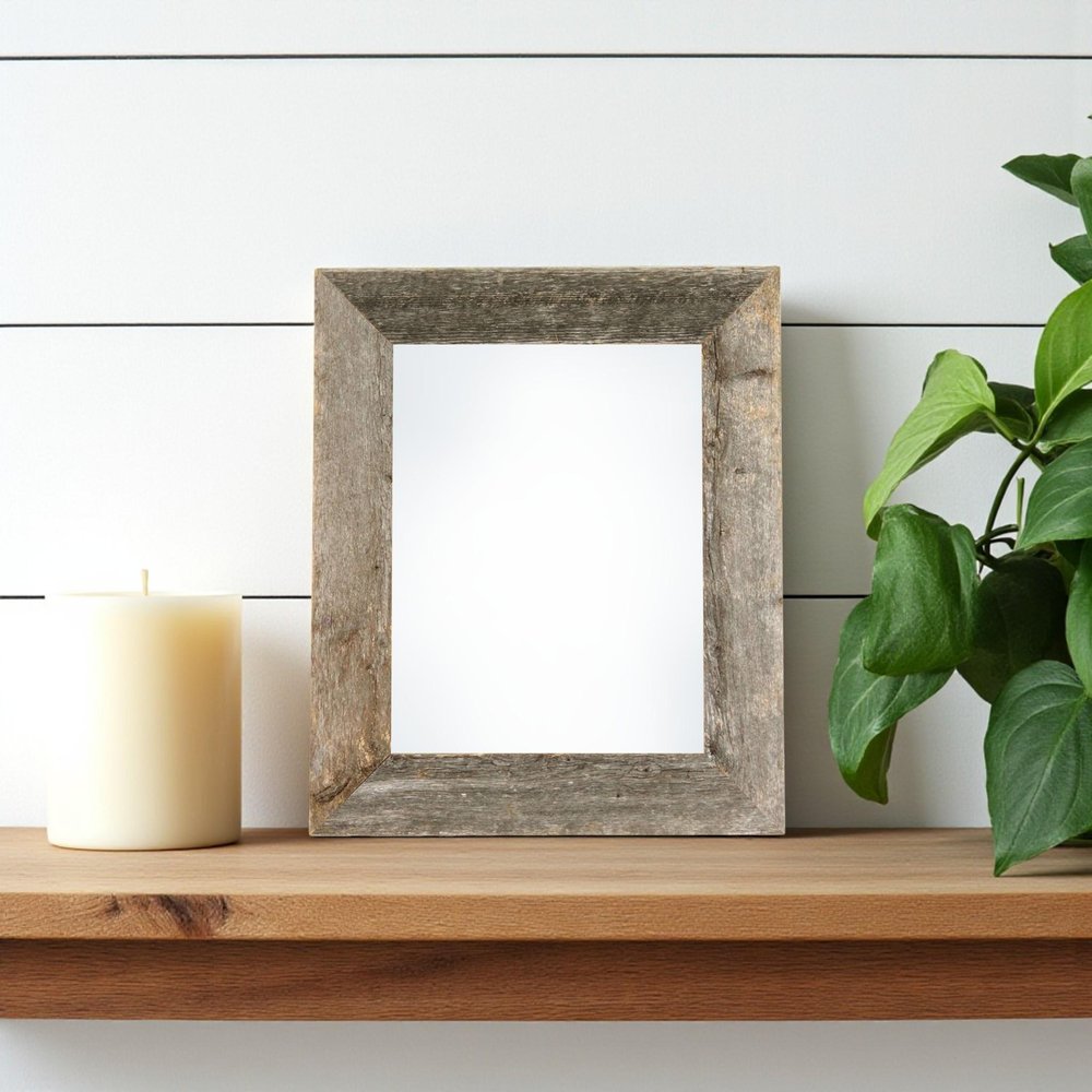 5" x 7" Gray Solid Wood Tabletop Picture Frame - 9.50" H x 7.50" W x 0.50" D.