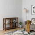 Brown Solid Wood Double Bookcase