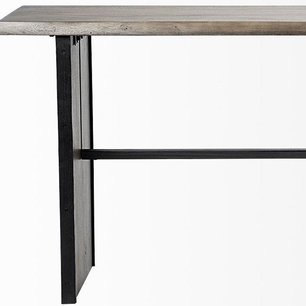 70" Brown Solid Wood Solid Console Table on a white background