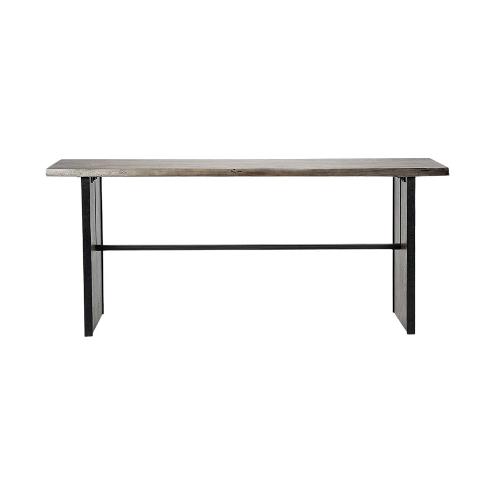 70" Brown Solid Wood Solid Console Table on a white background