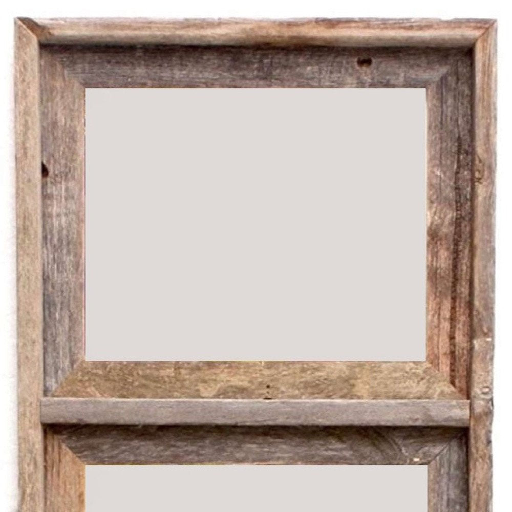 8" x 10" Gray Distressed Solid Wood Hanging Picture Frame close-up detail