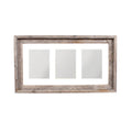 5" x 7" Natural Distressed Reclaimed Wood Hanging Picture Frame with Mat. Picture frame isolated on a plain white background, finished in tan wood.