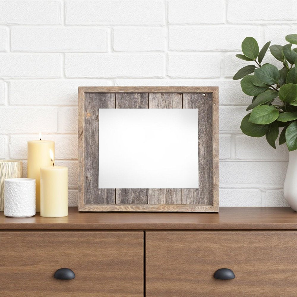 8" x 10" Gray Solid Wood Tabletop Picture Frame - 14.00" H x 13.00" W x 1.00" D