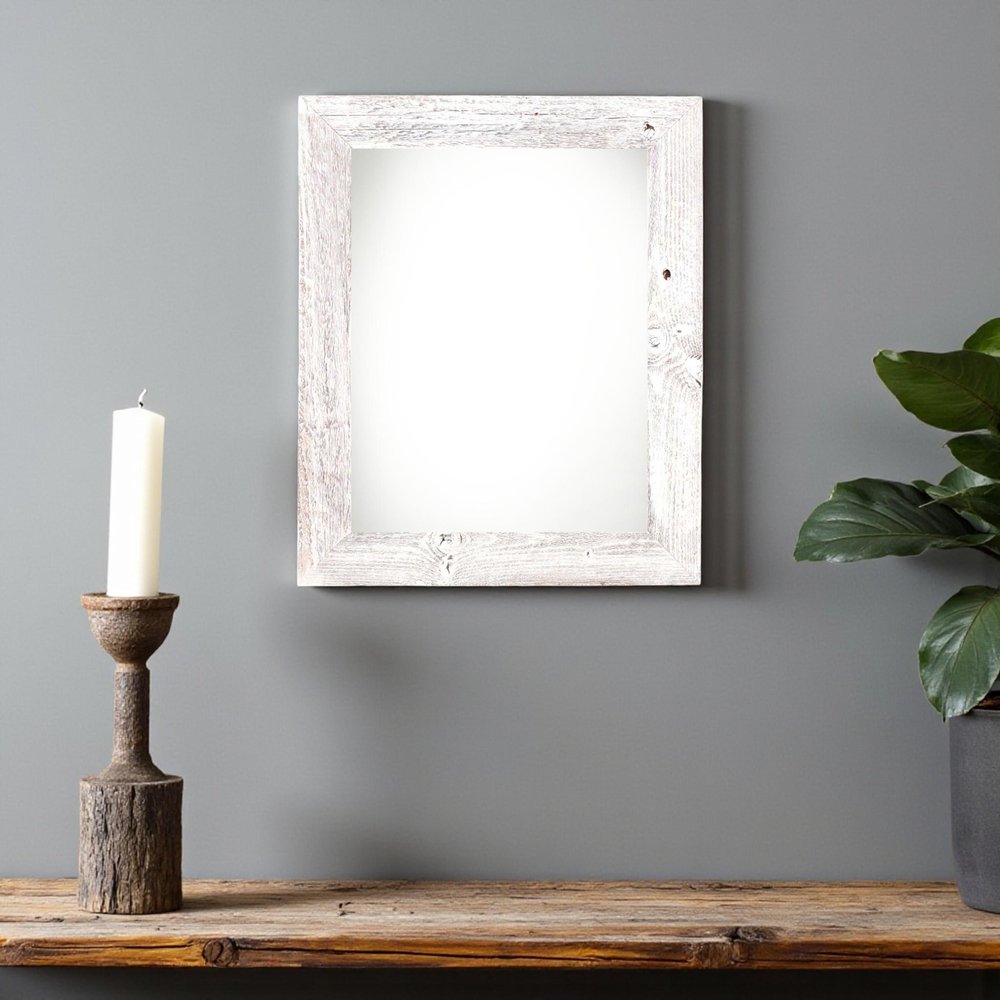 8.5" x 11" White Solid Wood Hanging Picture Frame in a home interior