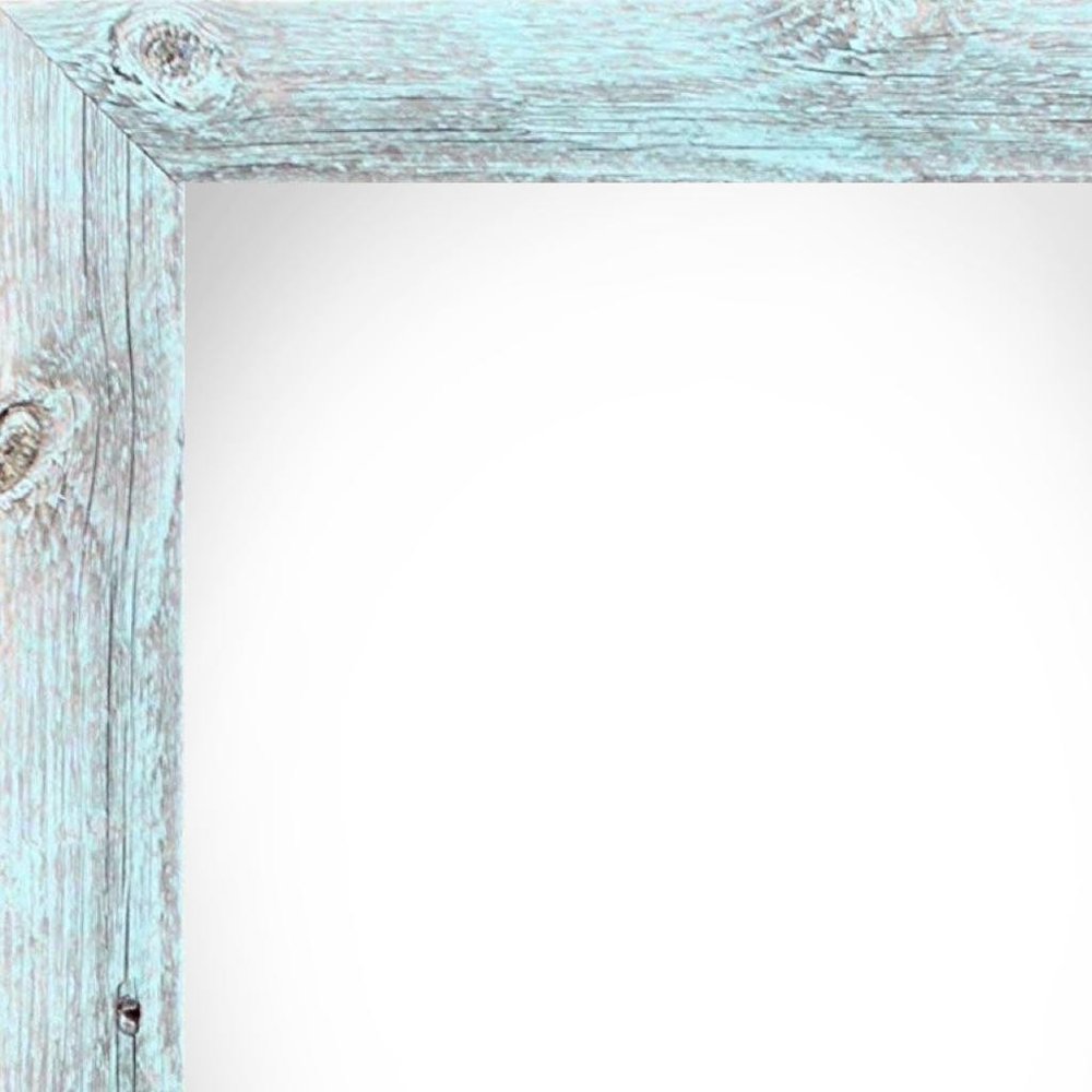 8.5" x 11" Blue Solid Wood Hanging Picture Frame on a white background