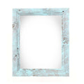8.5" x 11" Blue Solid Wood Hanging Picture Frame on a white background