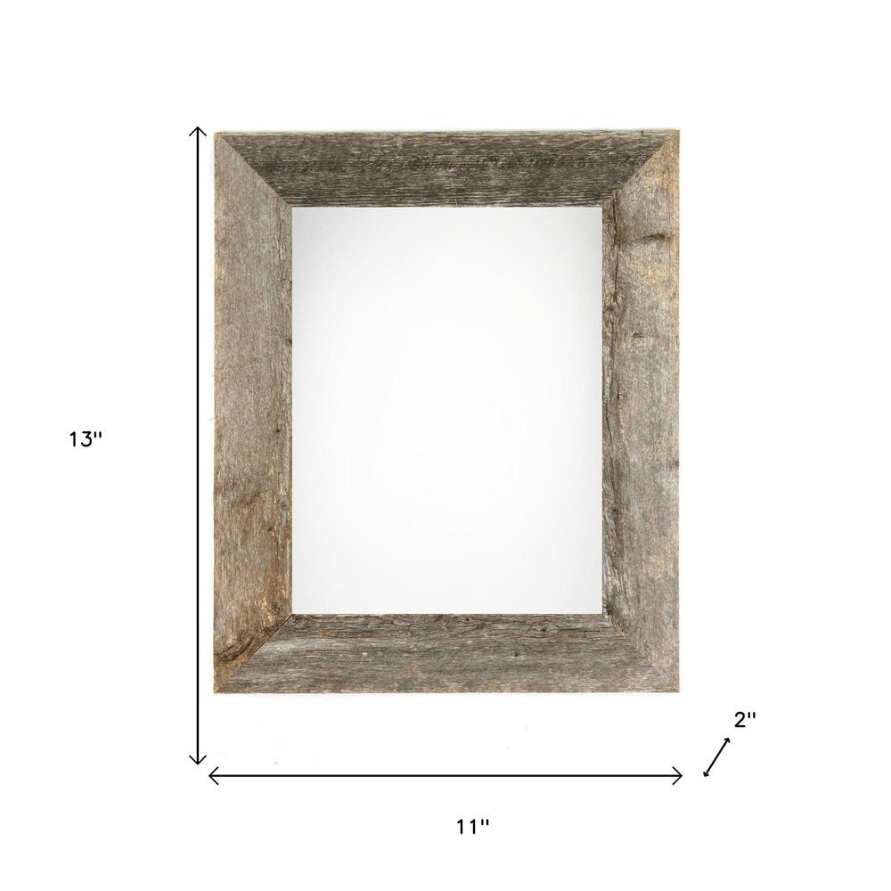 8" x 10" Gray Solid Wood Tabletop Picture Frame - 13.00" H x 11.00" W x 2.00" D on a white background