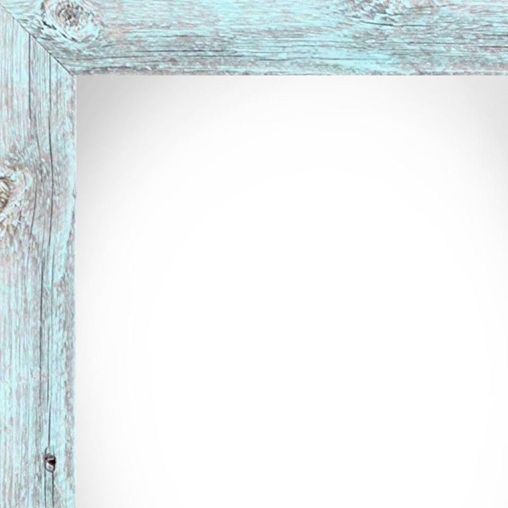8" x 10" Blue Solid Wood Tabletop Picture Frame on a white background