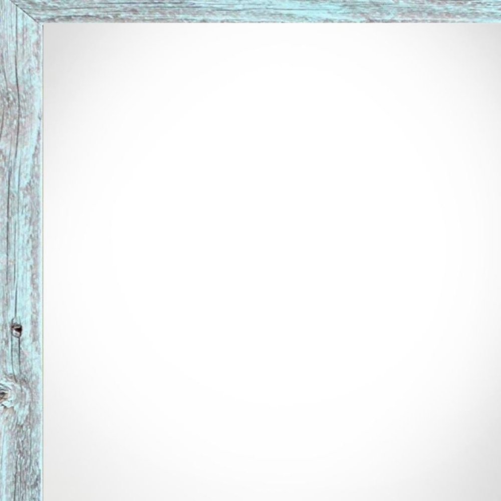 8" x 8" Blue Solid Wood Tabletop Picture Frame on a white background