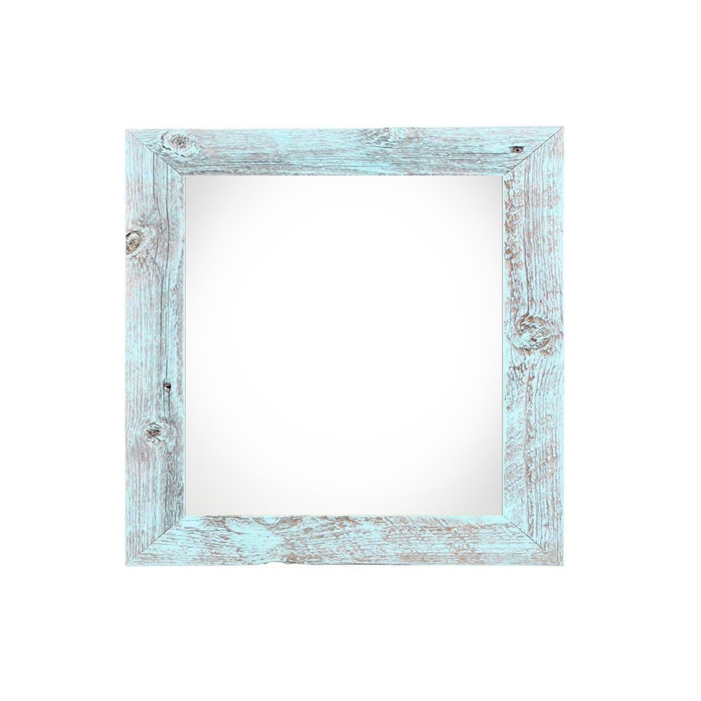 8" x 8" Blue Solid Wood Tabletop Picture Frame on a white background