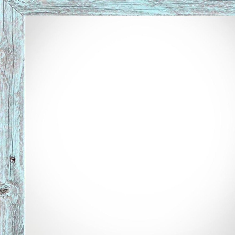 6" x 6" Blue Solid Wood Tabletop Picture Frame. Picture frame isolated on a plain white background, showing a blue wood surface.