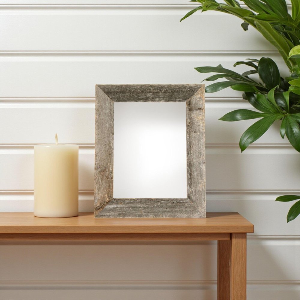 4" x 6" Gray Solid Wood Tabletop Picture Frame - 8.00" H x 7.00" W x 1.00" D