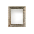 Rectangular gray solid wood tabletop picture frame on a white background.