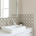 6" X 6" Black And White Mosaic Peel And Stick Removable Tiles