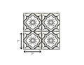 7" x 7" Black And White Peel And Stick Removable Tiles on a white background