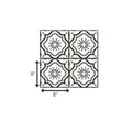 8" X 8" Black And White Mosaic Peel And Stick Removable Tiles on a white background