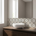 8" X 8" Black And White Mosaic Peel And Stick Removable Tiles