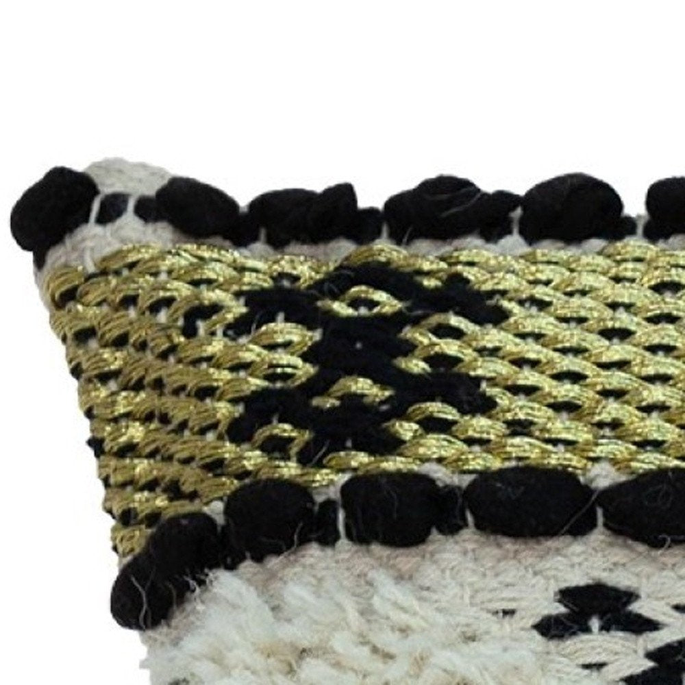 Shaggy Woven Throw Pillow on a white background
