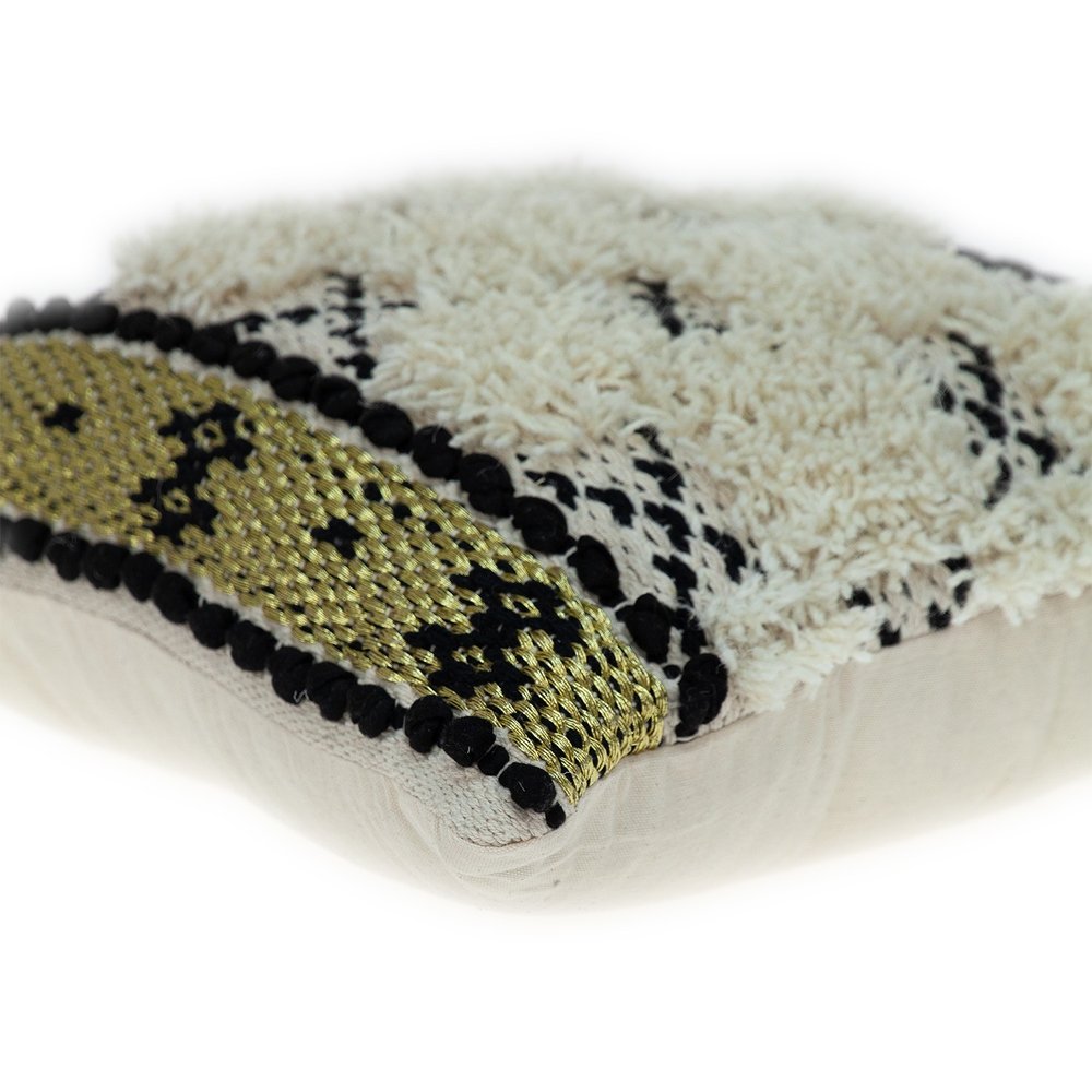 Shaggy Woven Throw Pillow on a white background