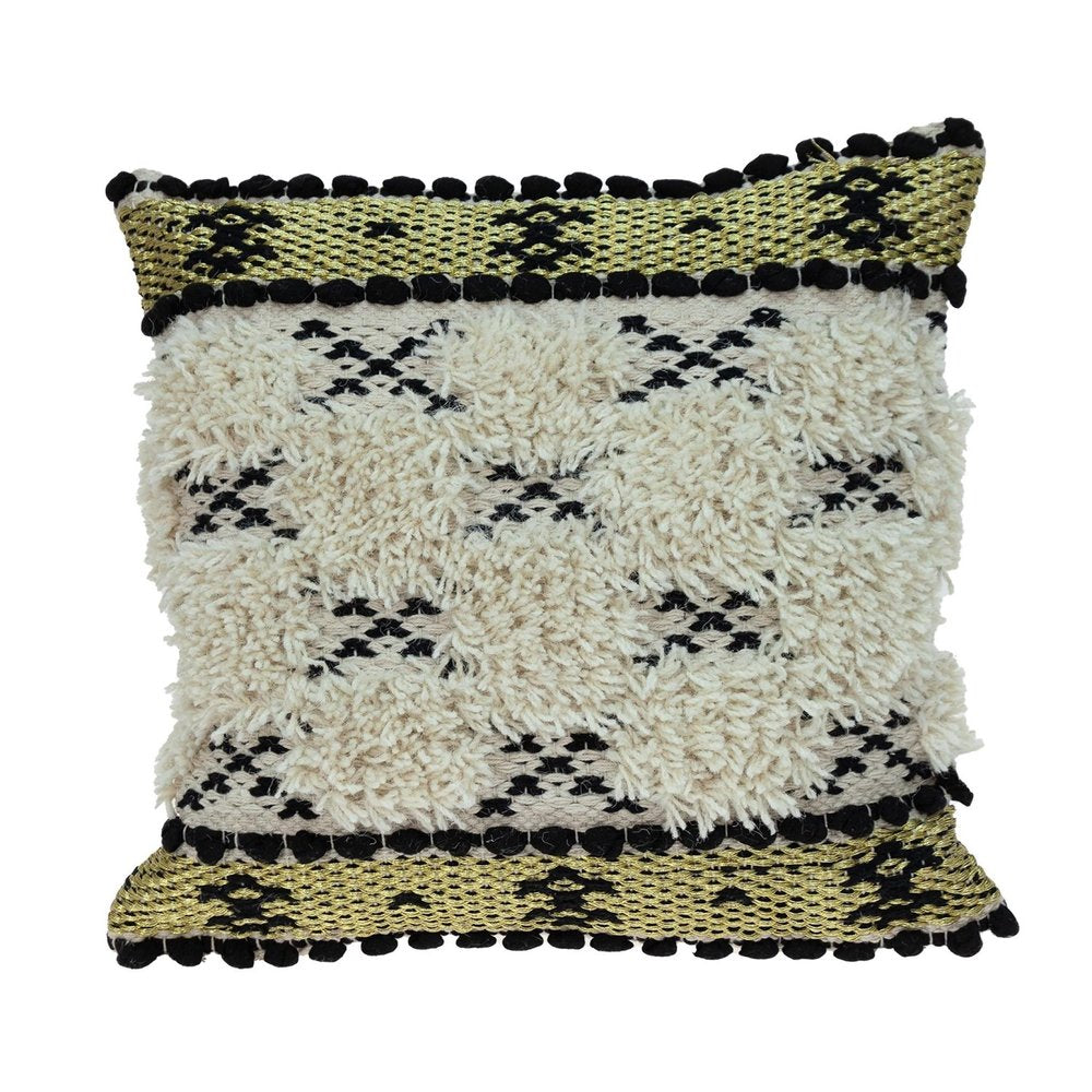 Shaggy Woven Throw Pillow on a white background