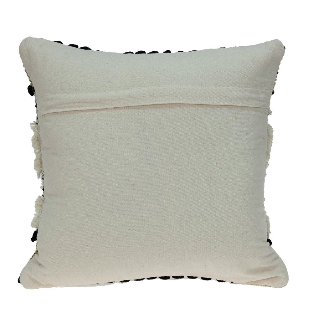 Shaggy Woven Throw Pillow on a white background