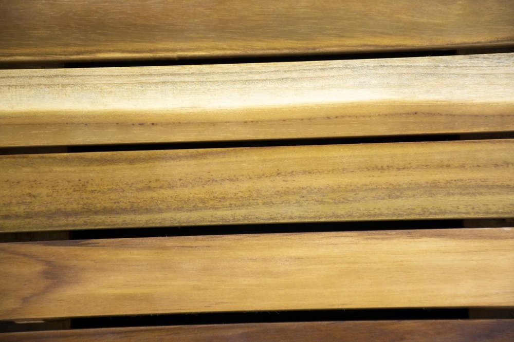 23" Brown Teak Slat Non Slip Bath Mat