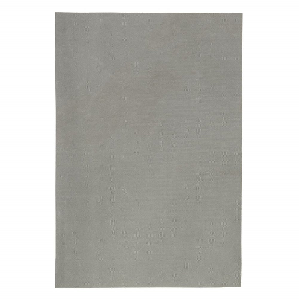 6' x 9' Gray Non Slip Rug Pad. Rug pad isolated on a plain white background, in a gray plastic finish.