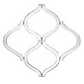 Interlocking Mirrored Curved Shapes With Beveled Edge on a white background