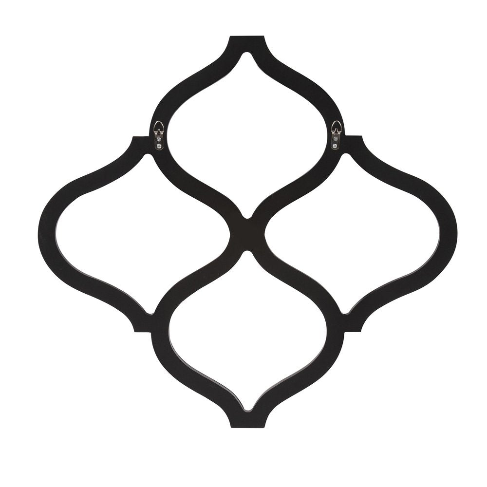 Interlocking Mirrored Curved Shapes With Beveled Edge on a white background