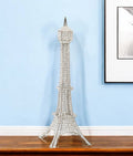 40" Silver Faux Crystal and Silver Tabletop Sculpture