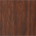 71" Clear And Brown and Silver Glass And Stainless Steel and Manufactured Wood Pedestal Base Dining Table