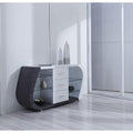 White And Grey Multi Tone Buffet With 3 Drawers on a white background