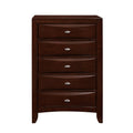 New Merlot Chest With 5 Chambared Drawer on a white background