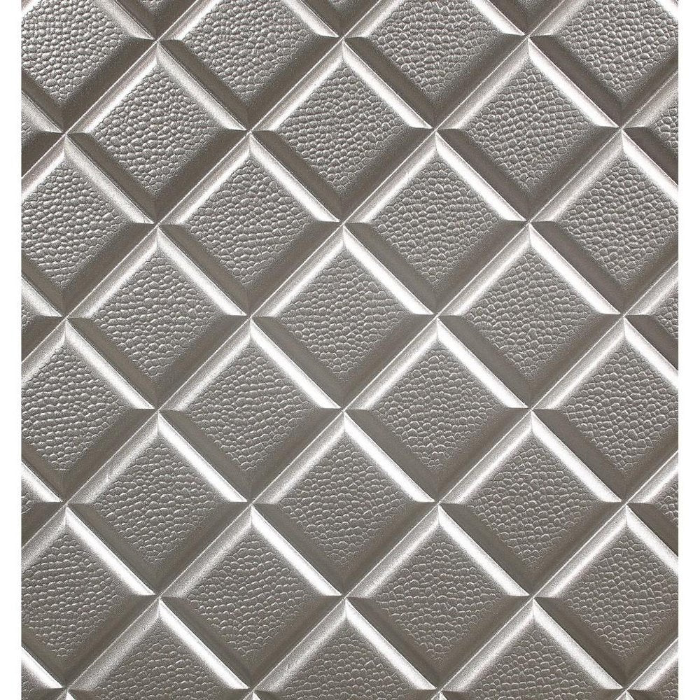 Detail view of 26" Solid and Manufactured Wood And Mirrored Glass Nightstand, filling the frame with the gray glass texture.