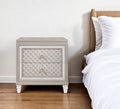 26" Solid and Manufactured Wood And Mirrored Glass Nightstand