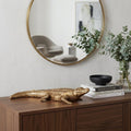 Golden Crocodile Brass Finish Sculpture