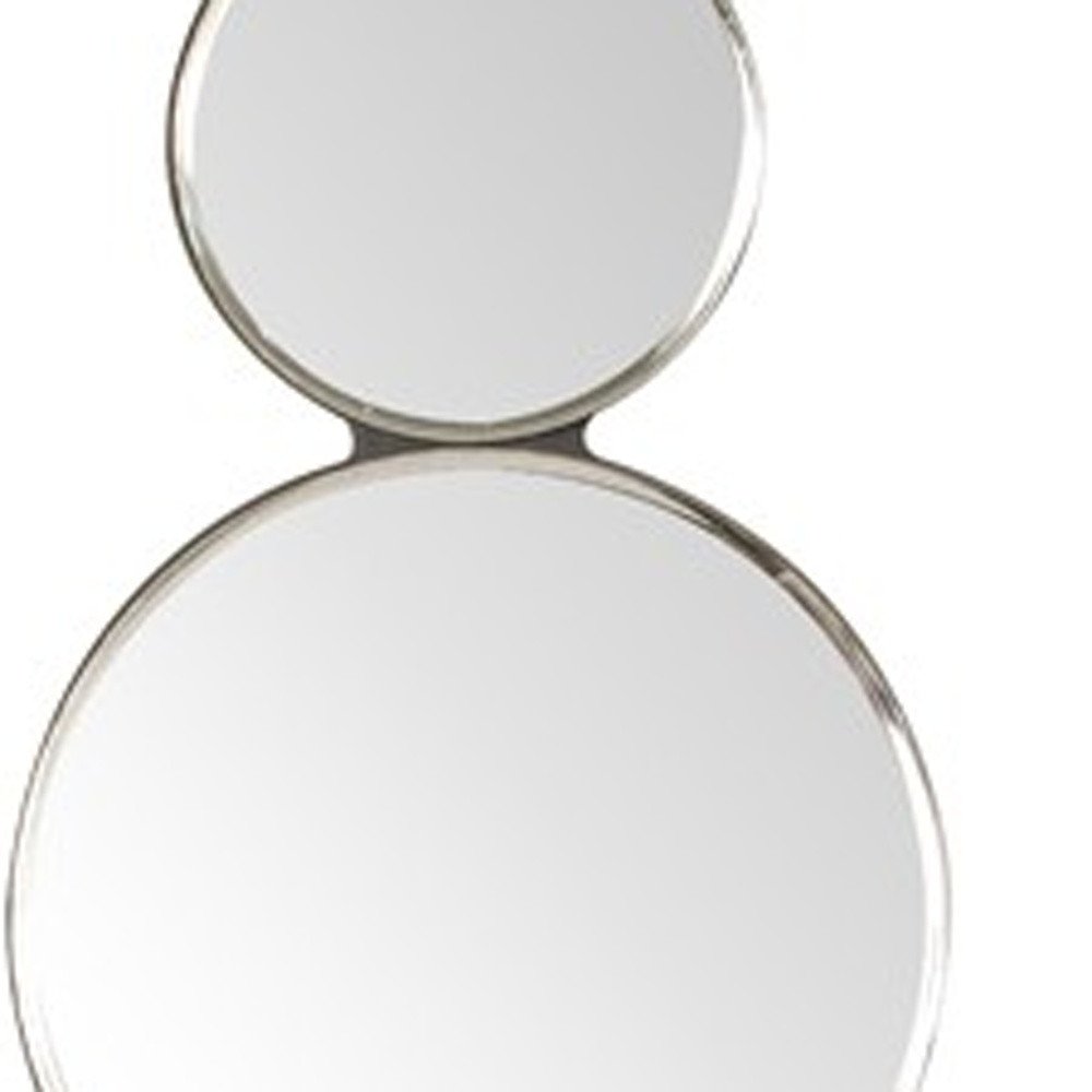 Silver and Clear Modern Bling Mirrored Wall Sconce on a white background