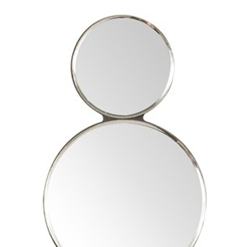 Silver and Clear Modern Bling Mirrored Wall Sconce on a white background