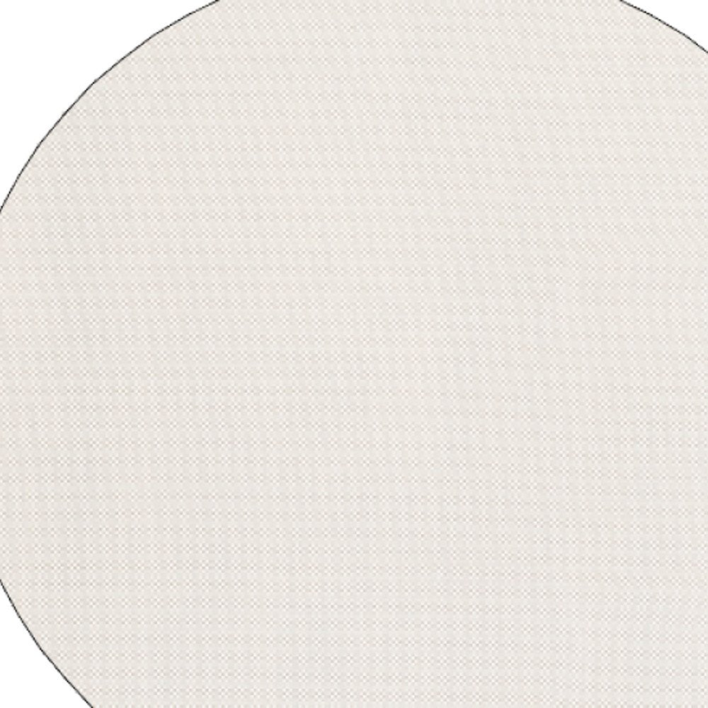 8' Round Beige Non Slip Rug Pad on a white background