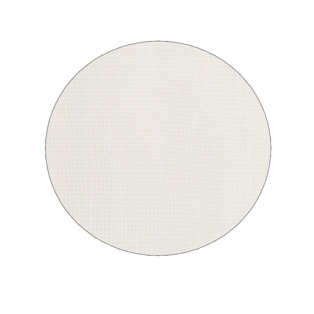 8' Round Beige Non Slip Rug Pad on a white background